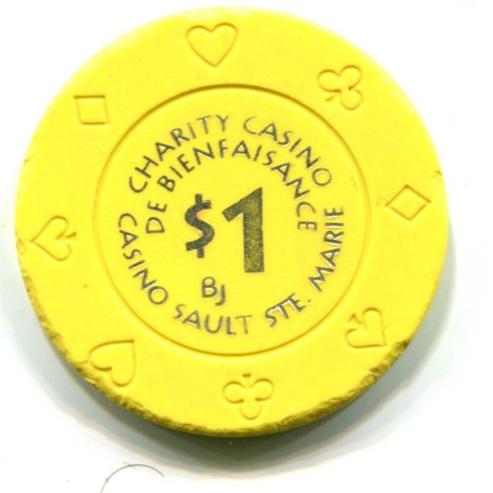 Casino Sault Ste. Marie Canada $1 Gaming Chip (b859-31)